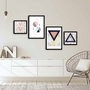 Wallity Cuadro Decorativo Enmarcado en MDF (4 Piezas)
